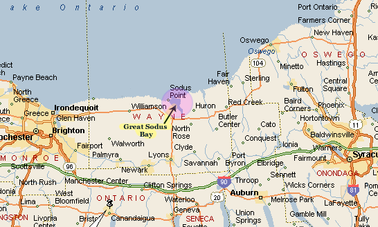 Sodus Bay is located half-way between Rochester & Syracuse on Lake Ontario