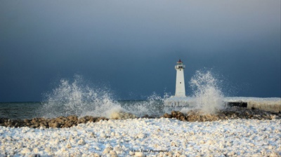 Winter Pier Light <i>- by Chris Trine</i>